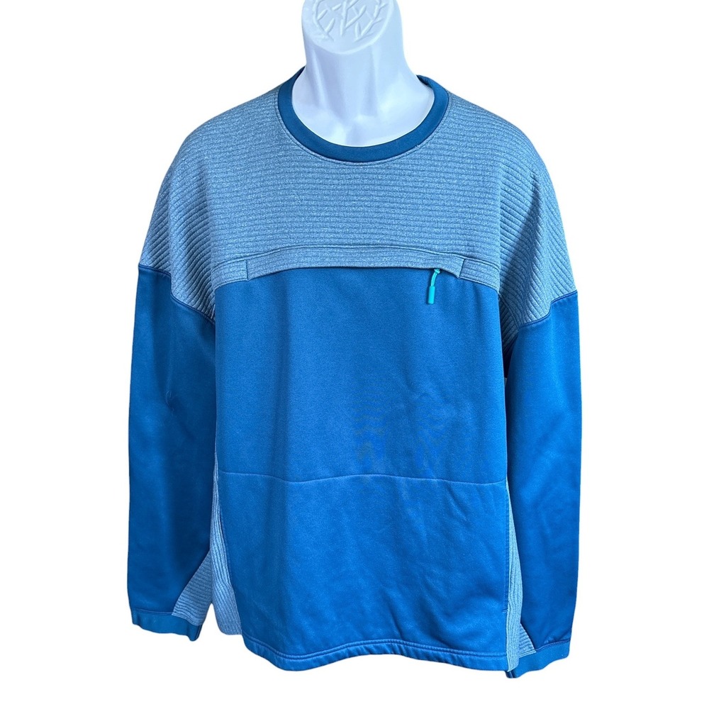 Duluth Trading Co Blue Boundary Layer Fleece Crewneck Sweatshirt, XL, Outdoors